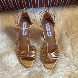 Steve Madden Gold Strappy Heels